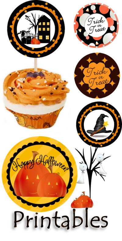 print Free Printable Halloween Cupcake Toppers crafts