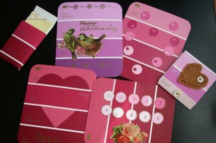 3 Paint Chip Samples and Swatches crafts